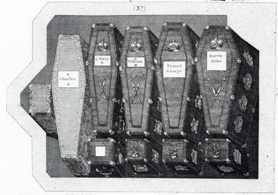 Royal Coffins at Westminster Abbey by English School